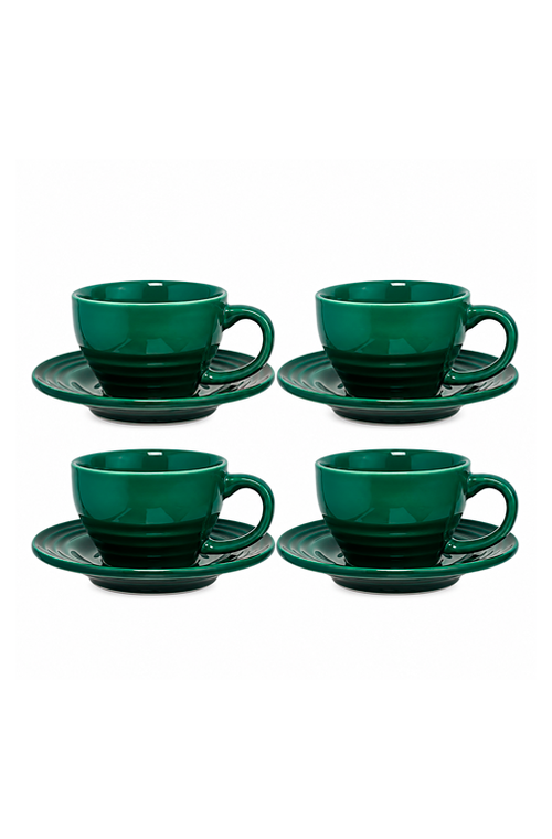Conjunto de Xicaras Le Chef com Pires Verde 90ml 4 Peças