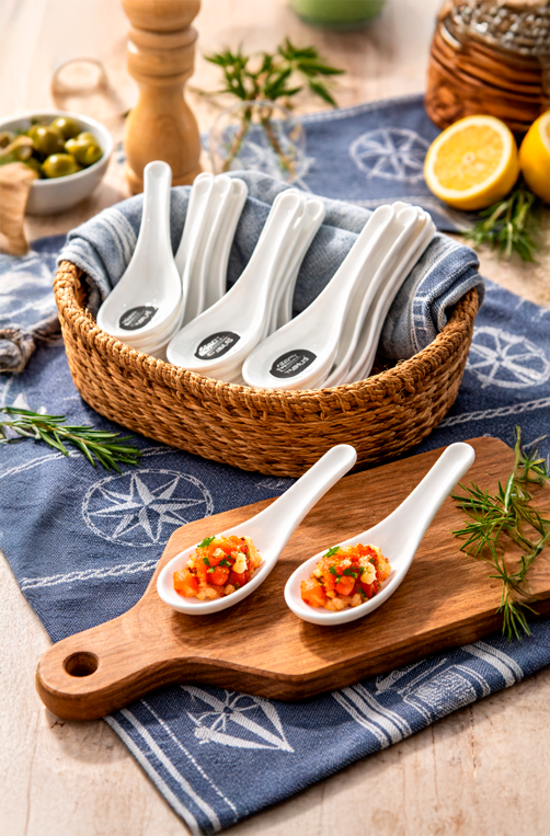 Colher Degustação Couvertr em Melamina Branca