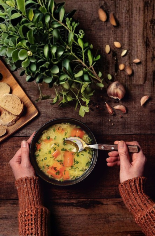 Colher de Mesa em Aço Inox e Cabo em Madeira Tratada Polywood Castanho