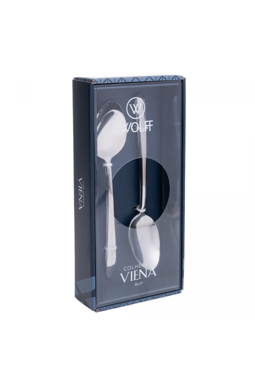Conjunto 6 Colheres para Mesa Viena Aço Inox