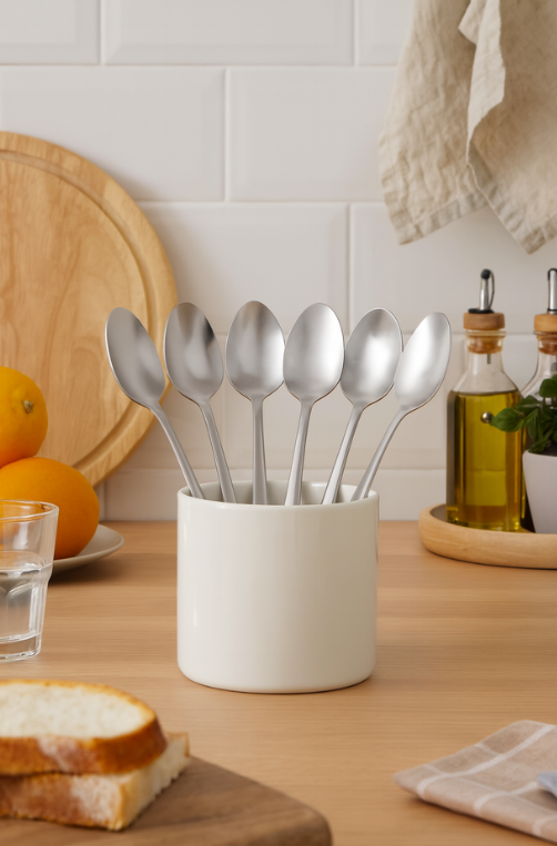 Conjunto 6 Colheres para Mesa Viena Aço Inox