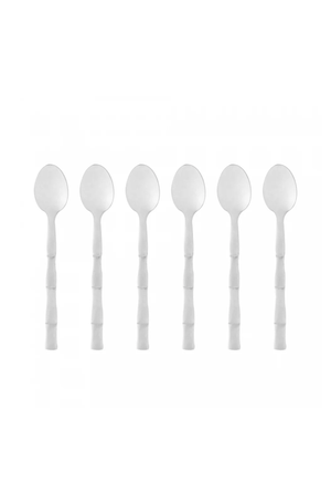 Conjunto de Colheres de Sobremesa de Aço Inox Bambu Elegant 6 Peças