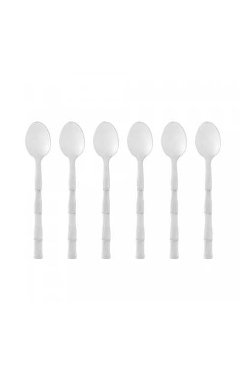Conjunto de Colheres de Sobremesa de Aço Inox Bambu Elegant 6 Peças