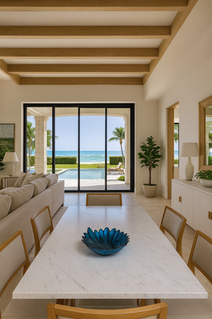 Bowl Concha de Vidro Seashell Azul Marinho 18cm