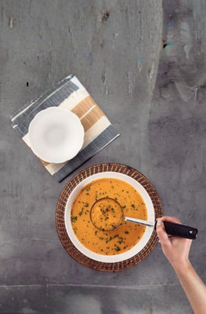 Concha Utilità em Aço Inox com Cabo de Polipropileno Preto