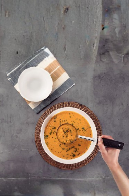 Concha Utilità em Aço Inox com Cabo de Polipropileno Preto