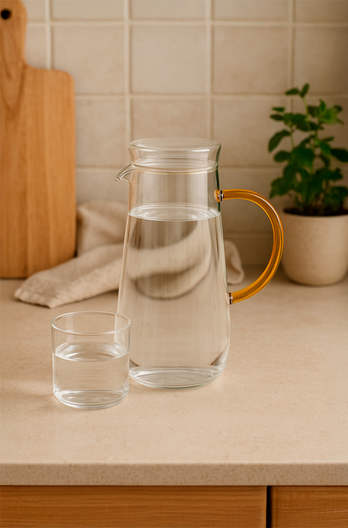 Jarra em Vidro Borossilicato com Tampa 1,3L