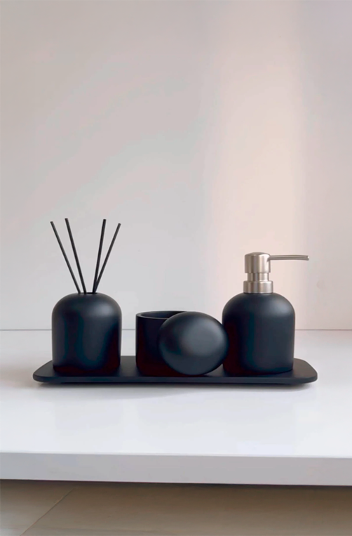 Conjunto de Banheiro em Cimento 4 Peças