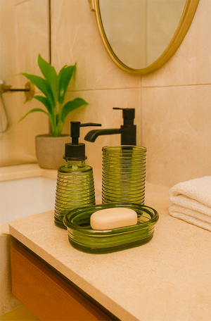 Conjunto Para Banheiro em Vidro 3 Peças