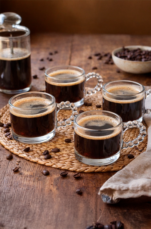 Conjunto 4 Xícaras Classic 100ml Cristal