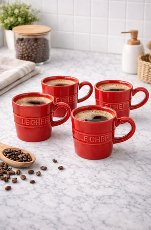 Jogo De 4 Xícaras Para Café Le Chef 110ml