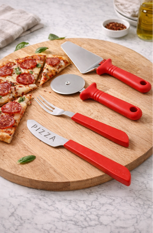 Conjunto para Pizza em Aço inox 14 peças
