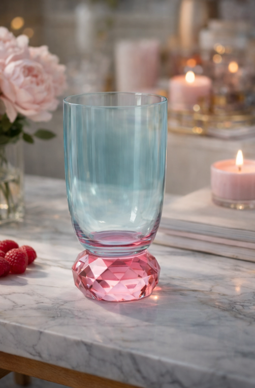 Copo Epcot Azul e Rosa 460ml