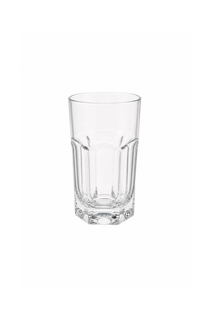 Copo Longo Sextavado Transparente em Acrílico 350ml