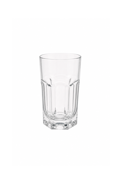 Copo Longo Sextavado Transparente em Acrílico 350ml