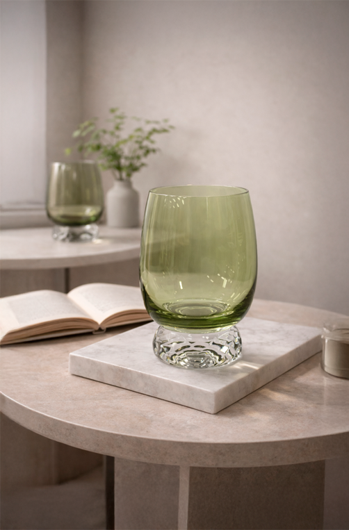 Copo Baixo Ônix Verde 400ml