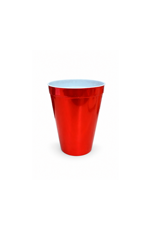 Copo de Plástico Sortido Dourado e Vermelho 450ml