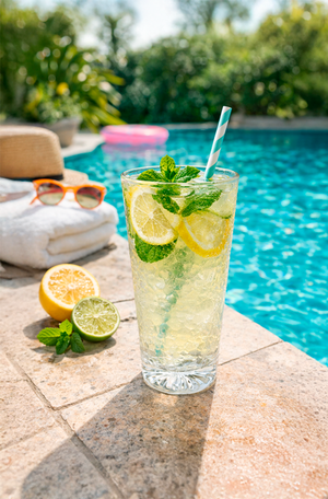 Copo Longo Craquelado com Base Degradê em Acrilico 500ml