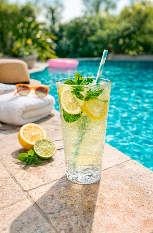 Copo Longo Craquelado com Base Degradê em Acrilico 500ml