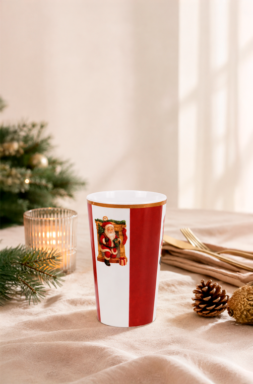 Copo Natalino de Papai Noel em Melamina 400ml