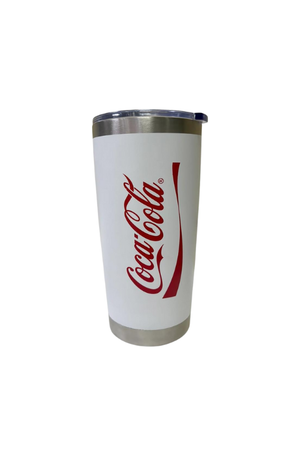 Copo Térmico Coca-Cola com Tampa Branco 500ml