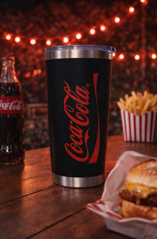 Copo Térmico Coca-Cola com Tampa Preto 500ml