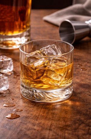 Copo de Whisky com Fundo Dourado 250ml