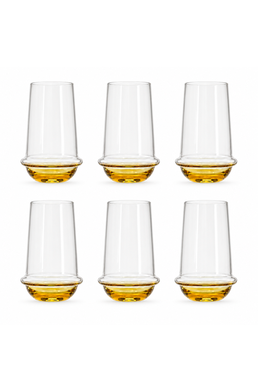 Conjunto de Copo Alto Âmbar em Vidro 510ml 6 Peças