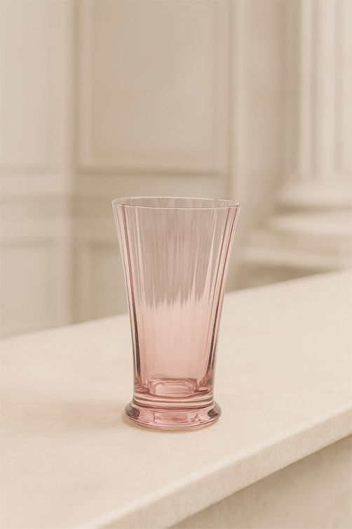 Copo de Vidro Canelado Brown 380ml