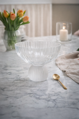 Taça de Sobremesa com Base Branca Fosca 290ml