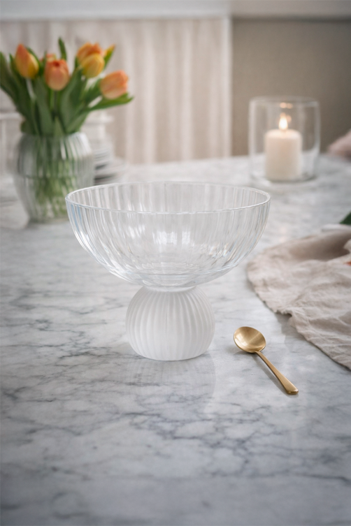 Taça de Sobremesa com Base Branca Fosca 290ml