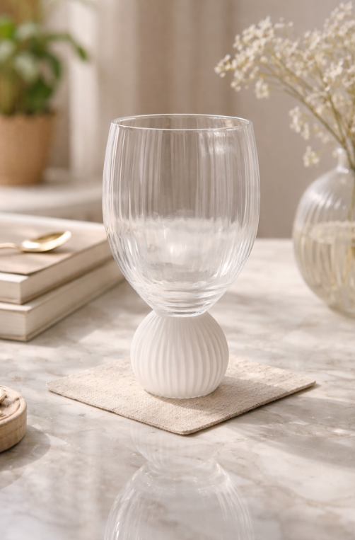 Copo com Base Branca Fosca 300ml