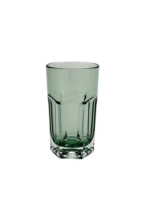 Copo Longo Sextavado com Base Transparente em Acrílico 350ml