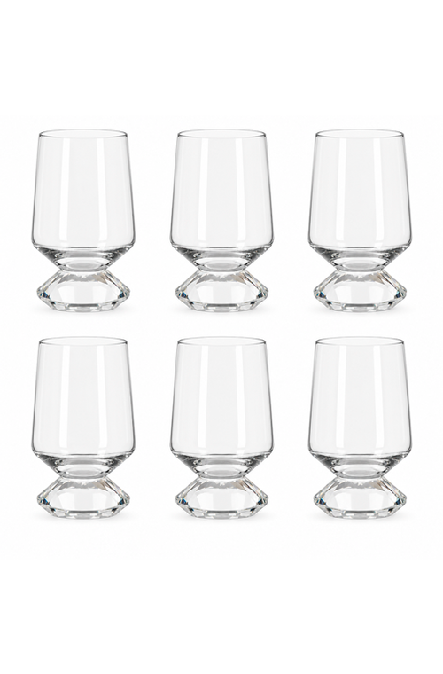 Conjunto de Copo Baixo Sandy Transparente em Vidro 500ml 6 Peças