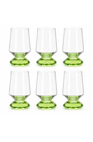 Conjunto de Copo Baixo Sandy Verde em Vidro 500ml 6 Peças