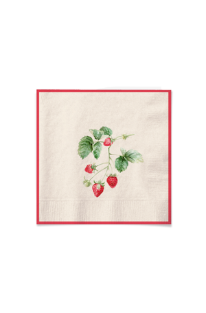 Guardanapo de Papel Decorativo com Estampa de Morangos 20 Folhas