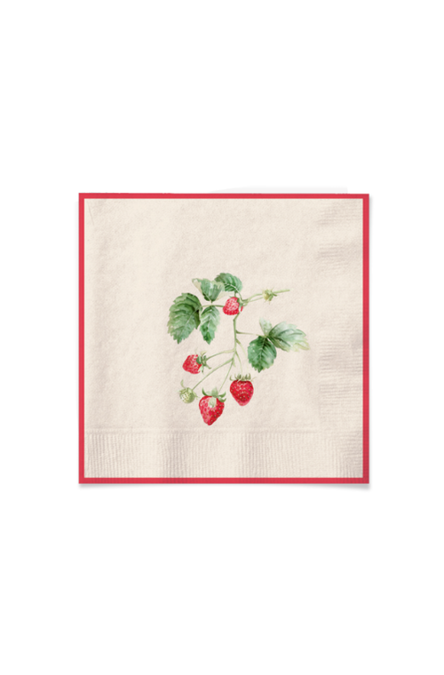 Guardanapo de Papel Decorativo com Estampa de Morangos 20 Folhas