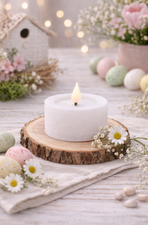 Mini Vela Decorativa de Páscoa em LED Luz Quente Branco