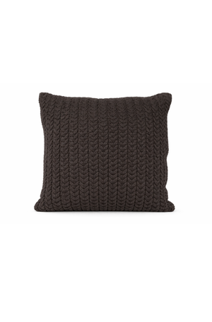 Almofada Tricô Trama Trançada Mocha Mousse