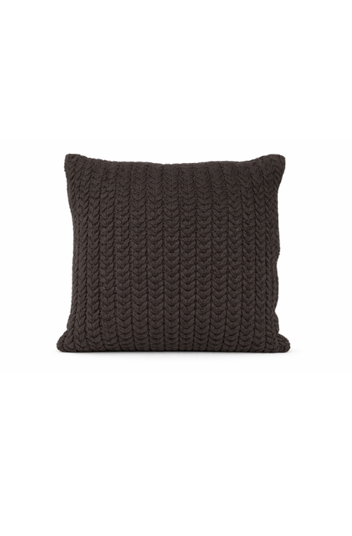 Almofada Tricô Trama Trançada Mocha Mousse