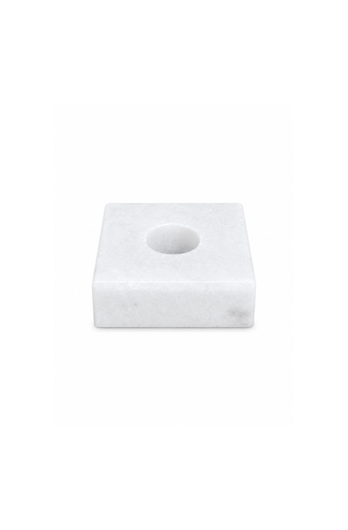 Enfeite Bloco de Vela em Mármore Branco 2cm