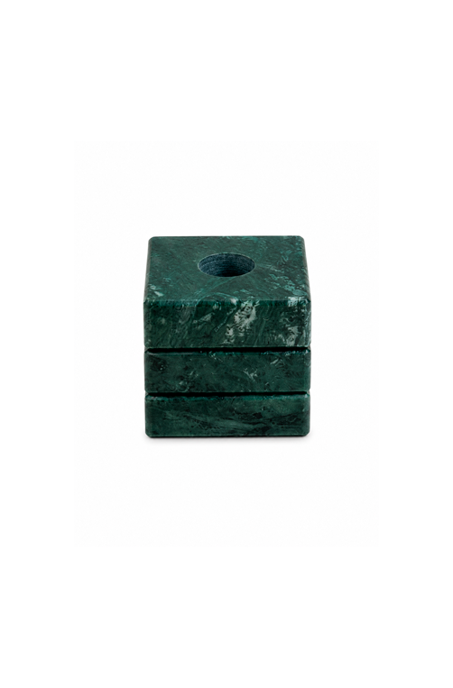 Enfeite Bloco de Vela em Mármore Verde 6cm