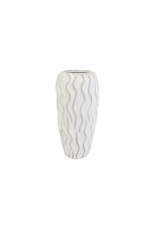 Vaso de Cerâmica Formato Ondas