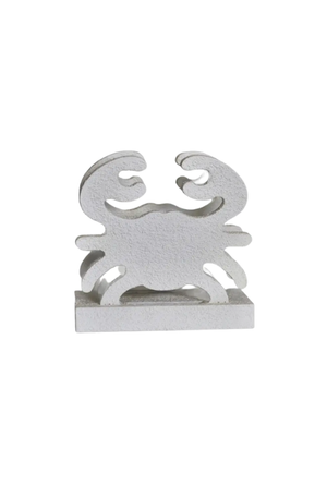 Porta Guardanapo Caranguejo Branco em Madeira