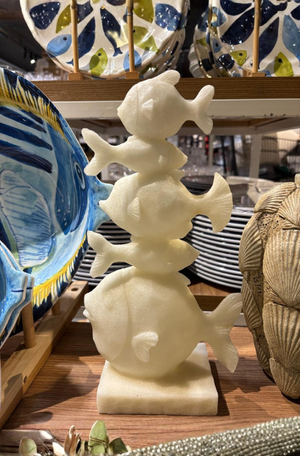 Escultura 5 Peixes em Mármore