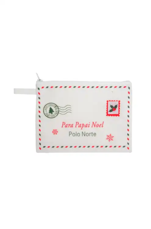 Bolsa Envelope Natalina Pequena com Ziper
