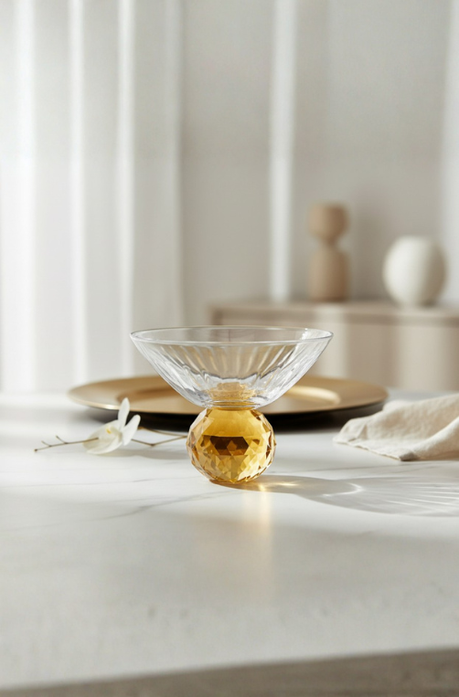 Taça de Sobremesa em Vidro Epcot Gold 350ml