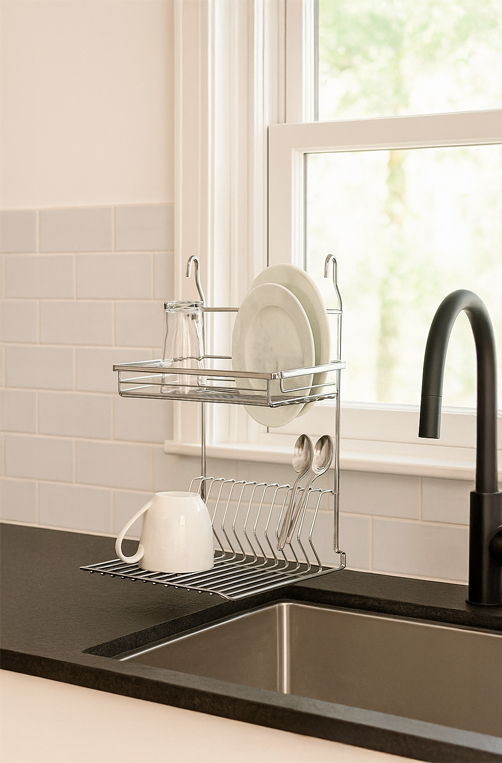 Escorredor de Louça de Parede em  Aço Inox