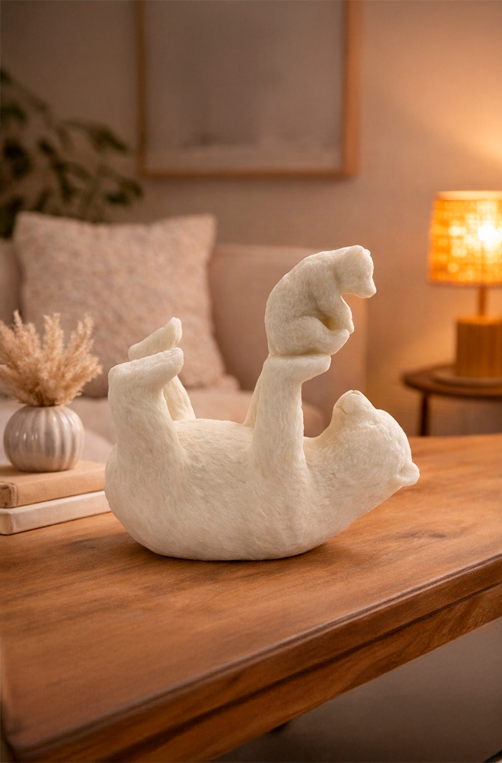 Escultura com 2 Urso em Marmore