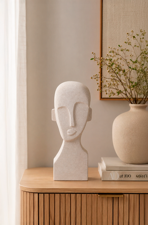 Escultura Decorativa Face em Poliresina